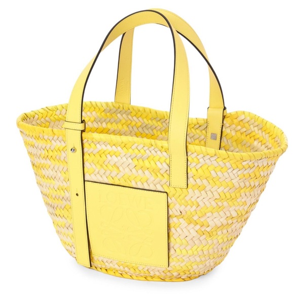 Loewe Handbags - NWT Loewe Sunny Yellow Woven Tote